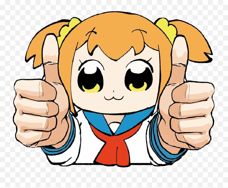 Pop Team Epic Thumbs Up Clipart - Pop Team Epic Discord Emoji Png,Pop Team Epic Transparent