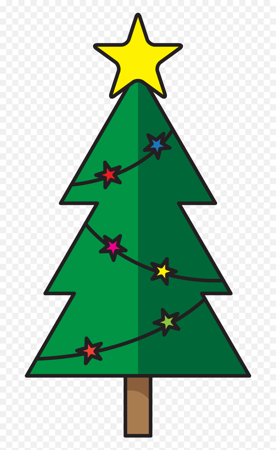 Christmas Tree Icon With Star - Clipart Christmas Tree Small Png,Christmas Star Icon