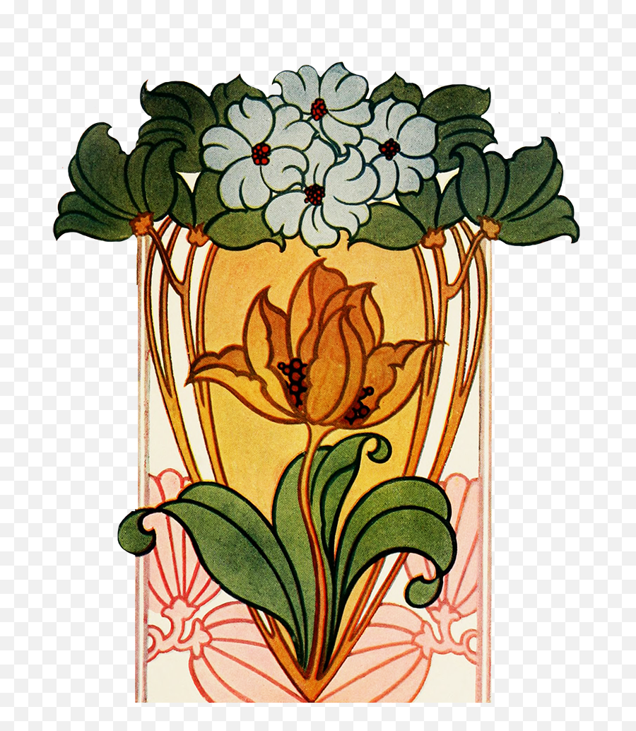 Art Nouveau Picture Gallery - Flower Art Nouveau Png,Art Deco Png