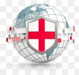 Globe With Shield Illustration Of Flag England - With Bahamian Flag png