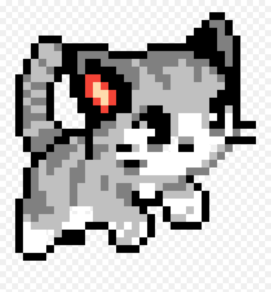 Gray Cat - Cute Kitten Pixel Art Png,Anime Cat Png