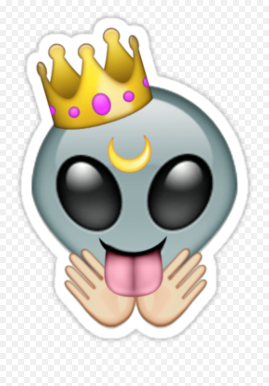Emoji Crown Alien Moon Queenalien - Am Queen Pillow Case Emoji Png,Emoji Icon Phone Case