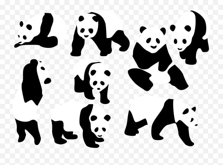 Cow Giant Panda Silhouette Clip Art Png Cute