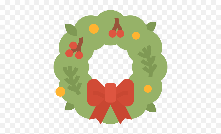 Christmas Wreath - Free Christmas Icons Cute Christmas Wreath Icon Png,Christmas Icon Pack