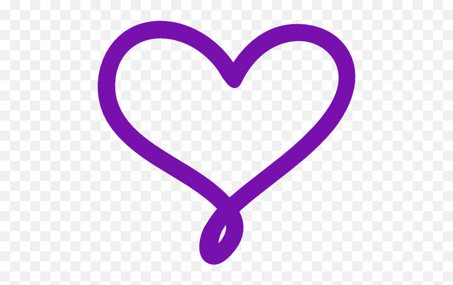 Border Draw Love Icon Png Heart Shape Symbol Free Purple
