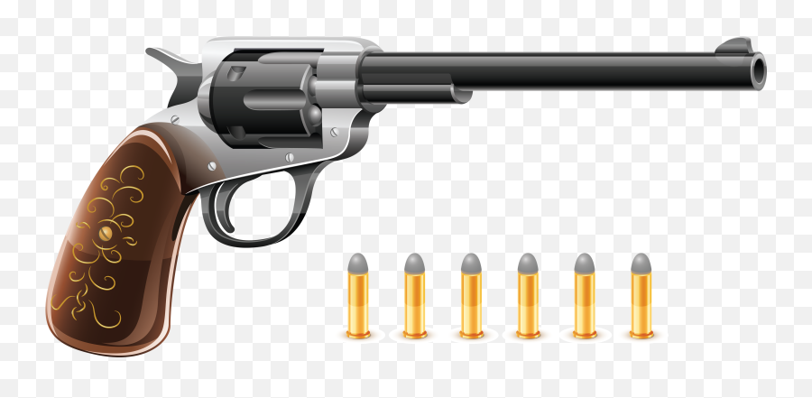 Free Revolver Cliparts Download Clip Art - Gun With Bullets Png,Hand With Gun Png