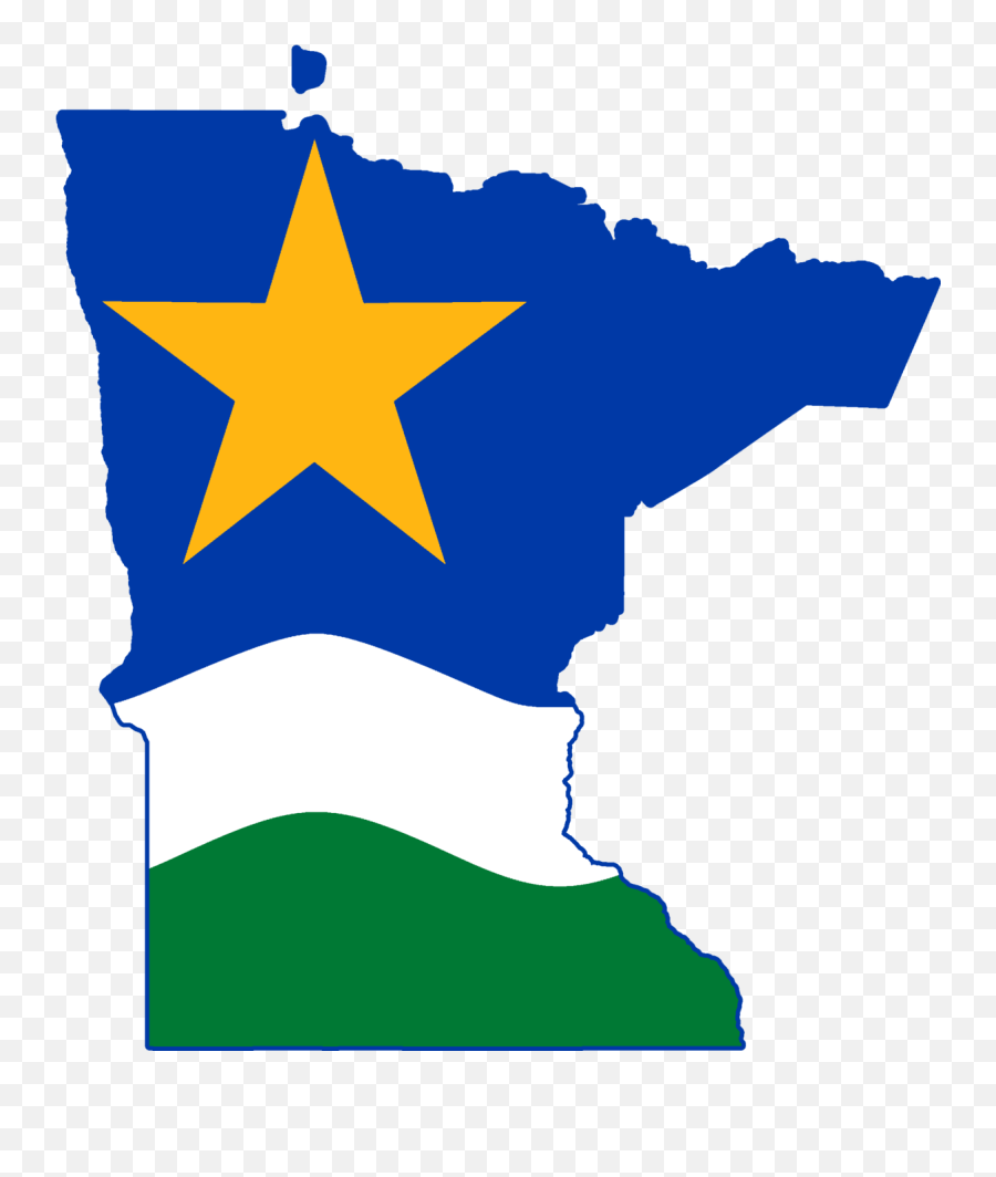 Flag Map Of Minnesota Star - Minnesota North Star Flag Png,North Star Png