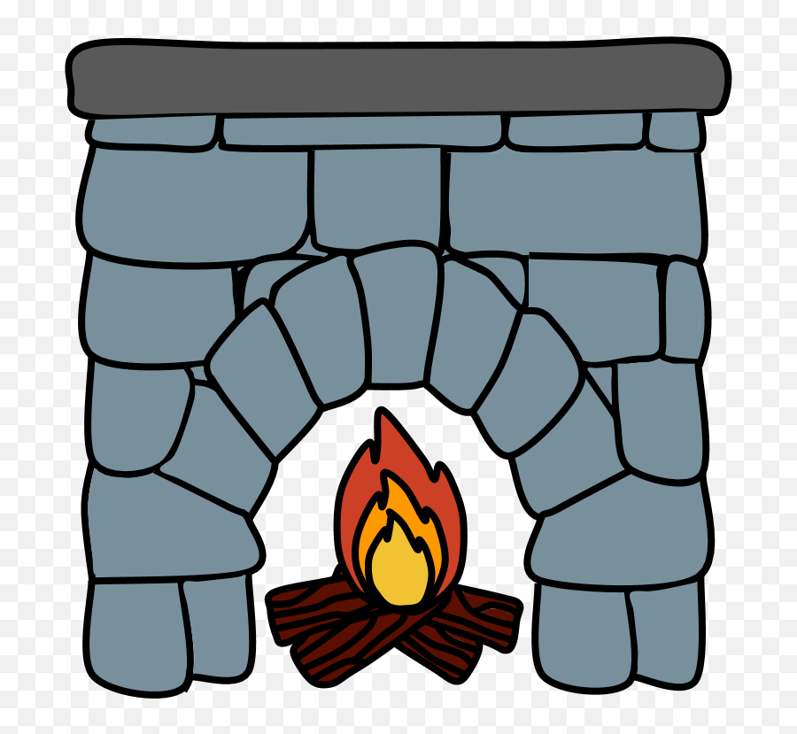 Fireplace - Fireplace Black And White Png,Fireplace Fire Png