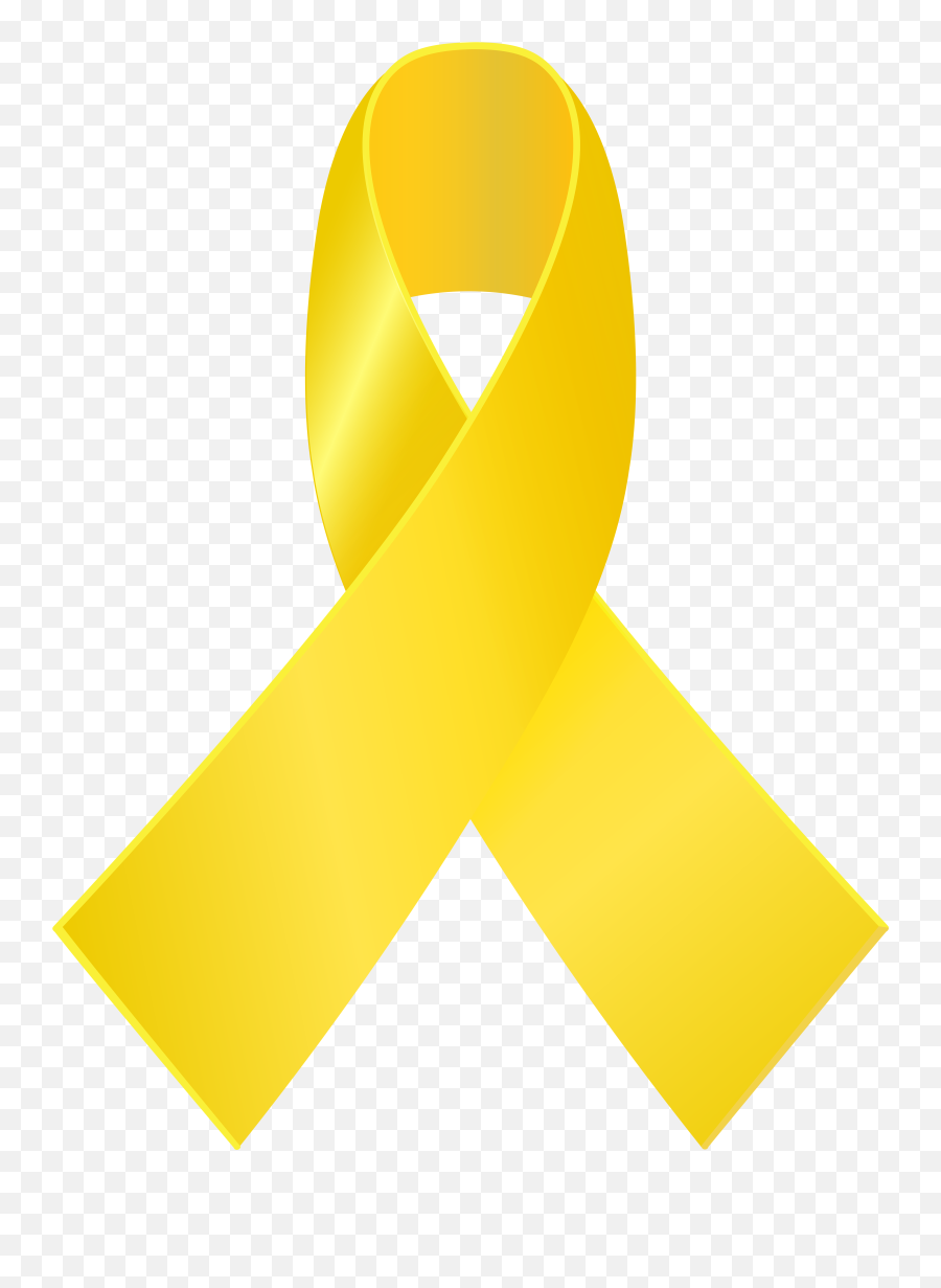 Yellow Awareness Ribbon Png Clip Art - Yellow Awareness Ribbon Png,Awareness Ribbon Png