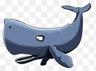 Whale Simple Cartoon Transparent Png - Sperm Whale Cartoon Drawing,Whale Clipart Png