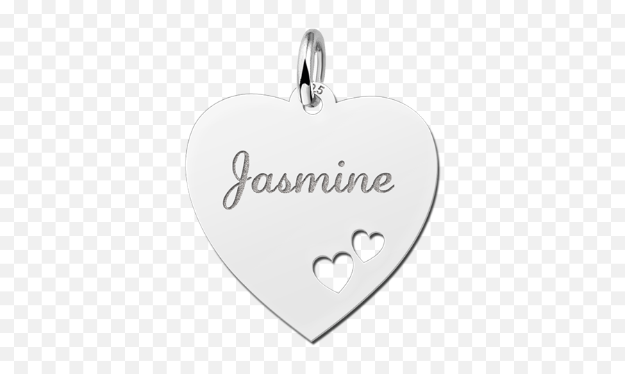 Silver Engraved Heart Nametag Hearts - Herz Anhänger Ausgestanzt Png,Small Heart Png