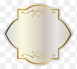 Gold Streamers Png Download - And White Label