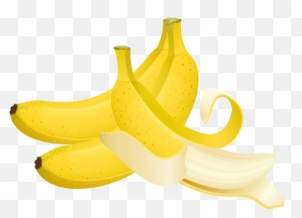 Download Bananas Painted Cartoon Large Fruit Hq Png - Saba