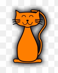 Orange Cat Clip Art - Kitten Clip Art Png,Orange Cat Png