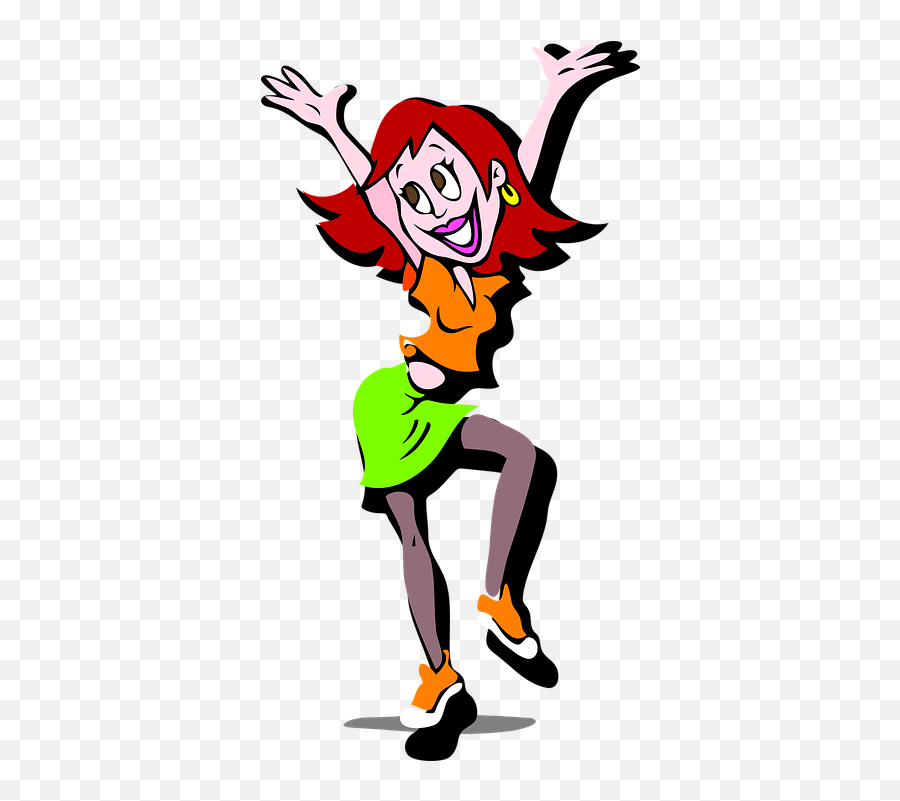Girl Dancing Young - Clipart Happy Woman Png,Dance Party Png