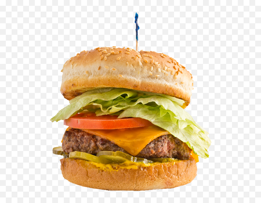 Open Cheeseburger Png Burger With Stick - Burger With Stick Png,Cheeseburger Png