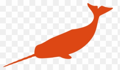 Large Narwhal Silhouette Vector Image Free Svg - Narwhal Svg Free Png,Narwhal Png