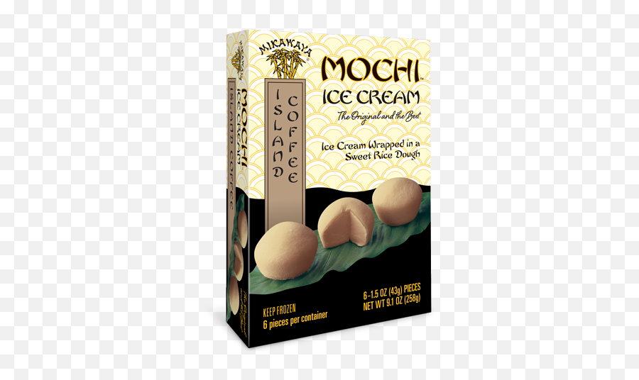 Kona Coffee Mikawaya Mochi Ice Cream - Black Sesame Mochi Ice Cream Png,Mochi Png