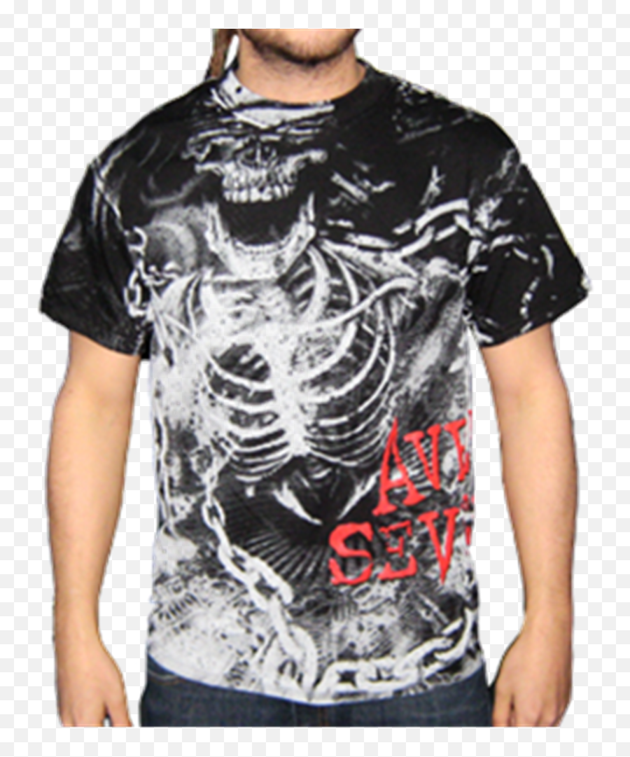 Avenged Sevenfold Chains T - Shirt Overprint Skull Avenged Sevenfold Shirt Png,Avenged Sevenfold Logo