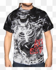 Avenged Sevenfold Chains T - Shirt Overprint Skull Avenged Sevenfold Shirt Png,Avenged Sevenfold Logo