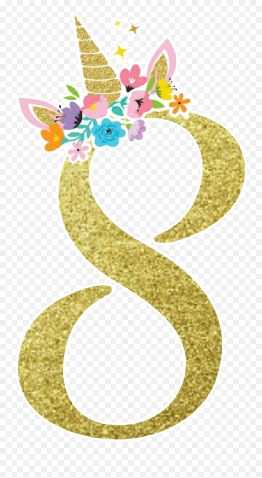 Eight 8 Number8 Number Numero Sticker By Monii - Glitter Png,Number 8 Png