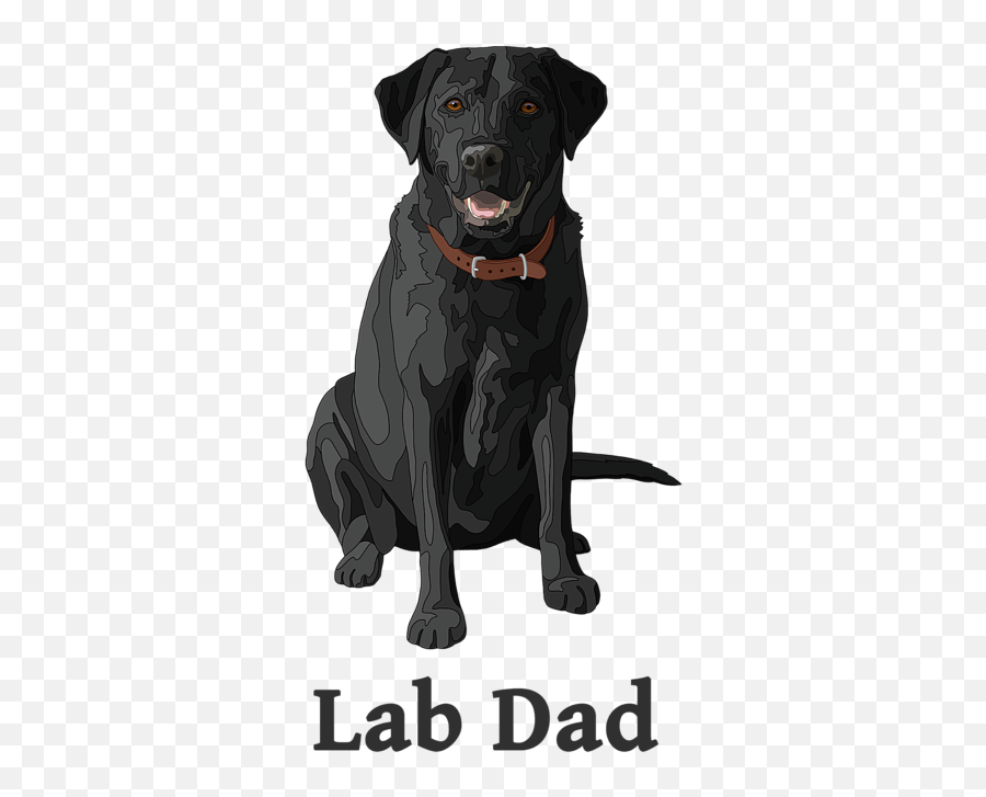 Black Labrador Retriever Lab Dad T - Black Labrador Retriever Art Png,Black Lab Png