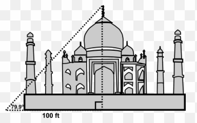Trig Applied To The Taj Mahal - Trigonometry In Taj Mahal Png,Taj Mahal Png