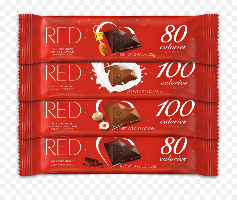 Grab N Go Bars - Red U2013 Delicious Chocolate With 50 Less Red 100 Calorie Chocolate Png,Candy Bar Png