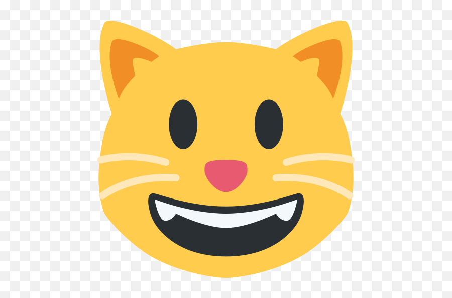 Grinning Cat Emoji - Smiley Cat Emoji Png,Cat Emoji Png