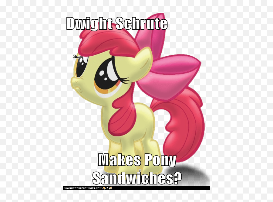 Dwight Schrute Makes Pony Sandwiches - Cheezburger Funny Apple Bloom My Little Pony Png,Dwight Schrute Transparent