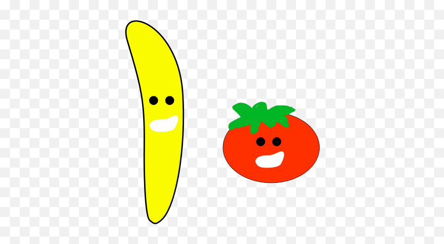 Banana And Tomato - Happy Png,Tomato Icon Vector