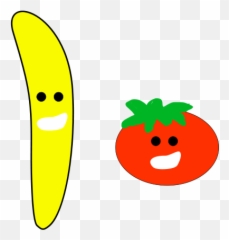 Banana And Tomato - Happy png