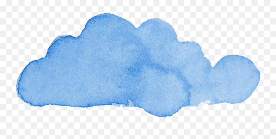 8 Blue Watercolor Cloud Png Transparent Onlygfxcom - Snow,Blue Clouds Png