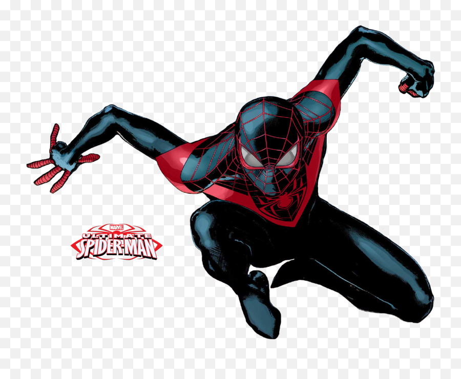 Download Hd Free Spider Woman Man Deadpool - Ultimate Spiderman Miles Morales Spiderman Png,Spiderman Transparent