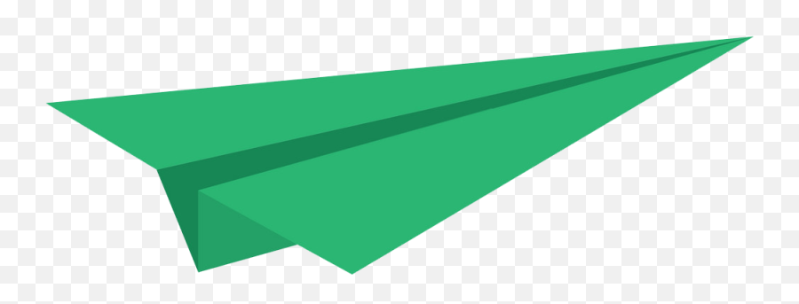 Green Paper Airplane 1 Png Transparent - Clipart World Green Paper Plane Png,Airplane Icon Transparent Background