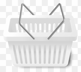 Shopping Cart White Vector Icon Svgvectorpublic Domain - Basket Png Vector White