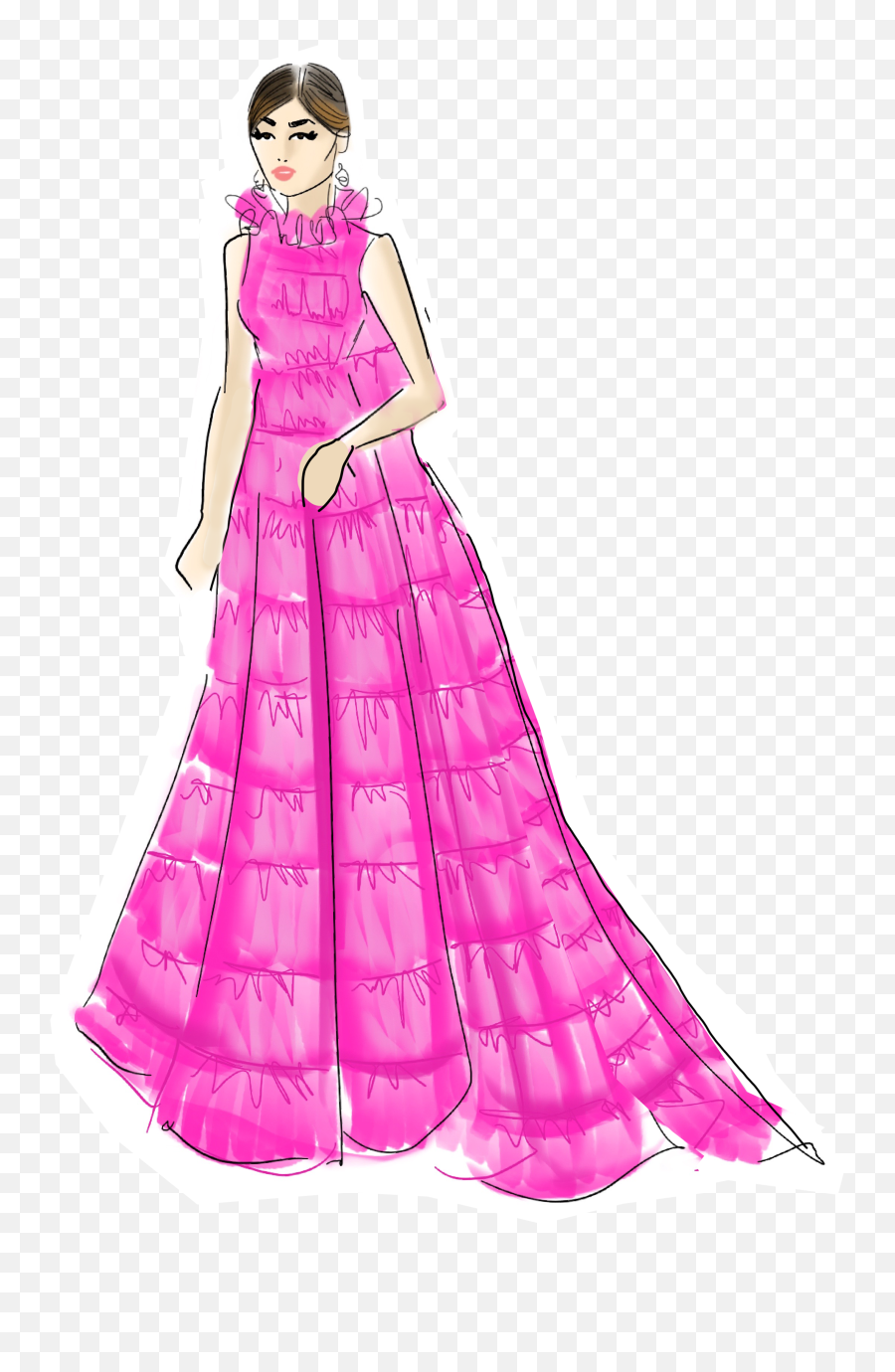 Chic Life Sketch - Floor Length Png,Gigi Hadid Gif Icon