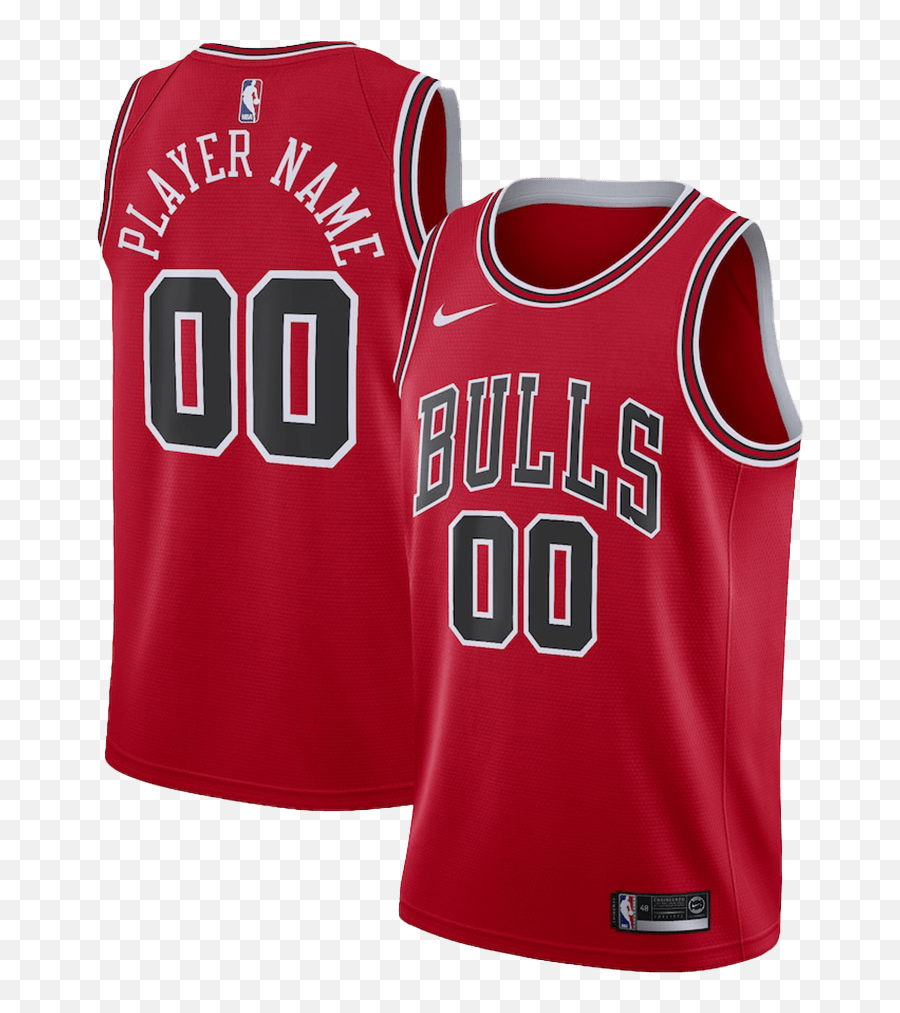 Chicago Bulls Nike Red Swingman Custom Nba Jersey - Icon Edition Chicago Bulls Sleeveless Png,Authentic Icon