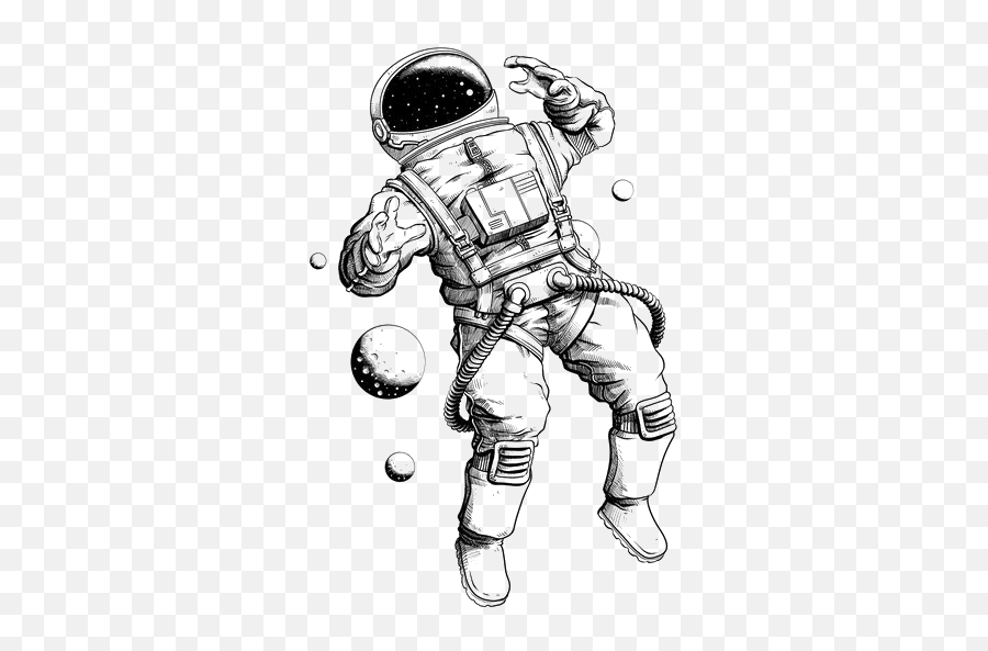 Download Free Tattoo Pencil Illustration Astronaut Drawing - Astronaut Ink Drawing Png,Hand Drawn Icon