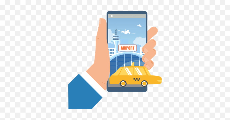 Best Premium Booking Taxi For Airport Transfer With Mobile - Car Booking Vectors Png,Airport Lounge Icon