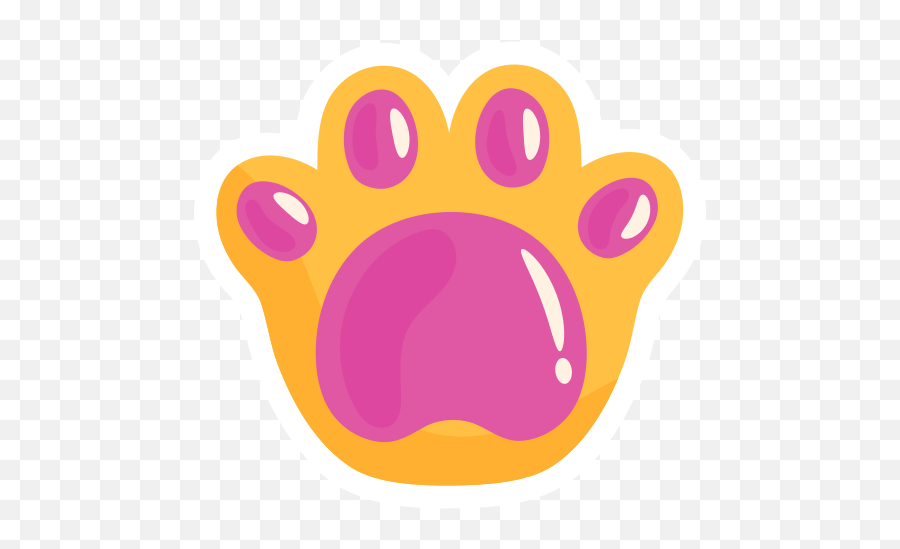 Paw Print Stickers - Free Animals Stickers Png,Pink Panther Icon