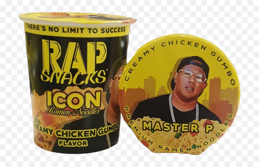 Rap Snacks Icon Master P Ramen Noodles Creamy Chicken Gumbo Flavor 64g Png