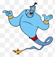 Back To Aladdin Clip Art Menu - Cartoon Genie In A Bottle Genie In A Bottle Png,Genie Png