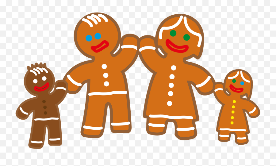 Gingerbread Family Clipart Free Download Creazilla - Gingerbread House With Family Clipart Png,Family Clipart Png