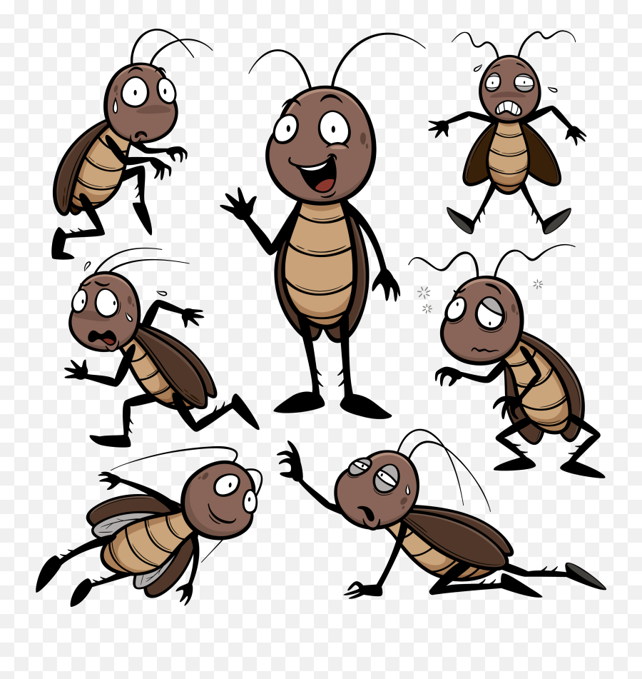 Download Butter Clipart Roach - Cartoon Images Of Cartoon Cockroach Drawing Png,Roach Png