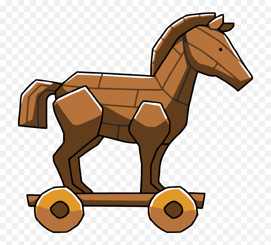 Trojan Horse Illustration Transparent - Worm Trojan Horse Computer Virus Png,Cartoon Horse Png