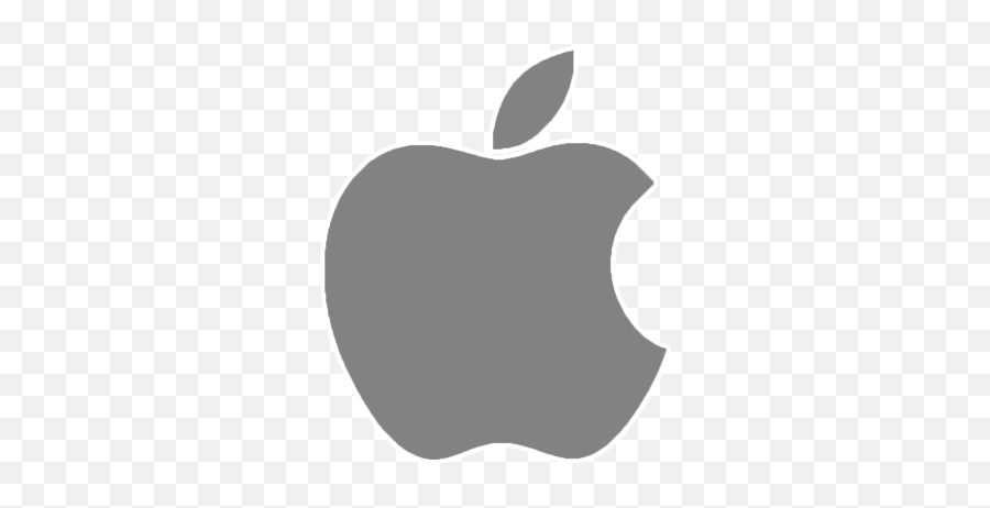Apple Logo Grey - Apple Logo Png Gif,Apple Logo White