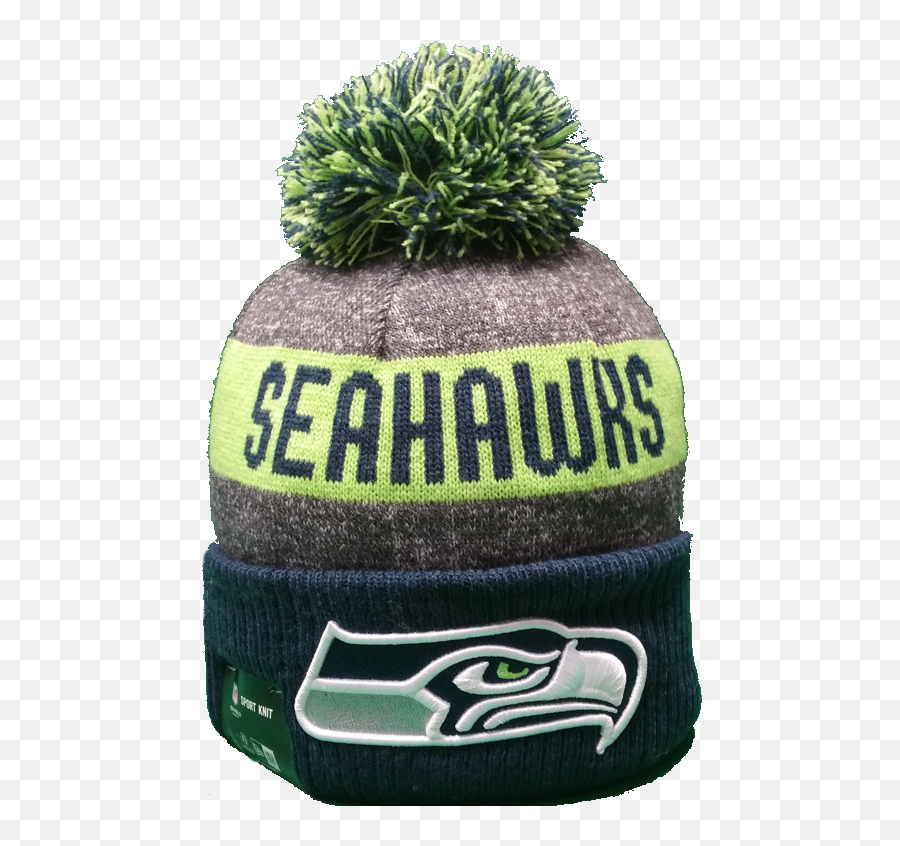 Seattle Seahawks 2016 - 2017 Sideline Knit Pom Toque Beanie Png,Seattle Seahawks Png