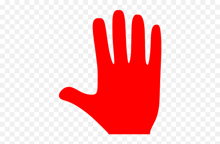 Red Whole Hand Icon - Hand Png,Hand Icon Png