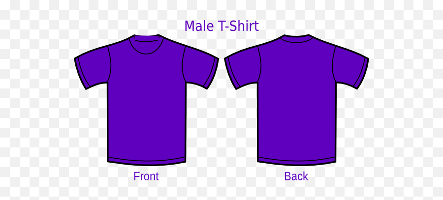 Purple Tshirt Clip Art - Vector Clip Art Online Gray T Shirt Template Png,Tshirt Template Png
